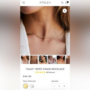 Atolea rope chain necklace.